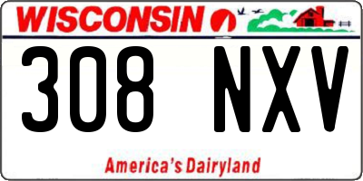 WI license plate 308NXV