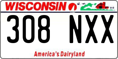 WI license plate 308NXX