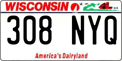 WI license plate 308NYQ