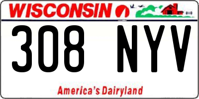 WI license plate 308NYV