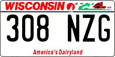WI license plate 308NZG