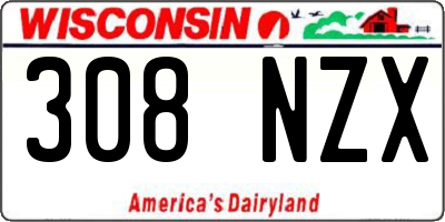 WI license plate 308NZX