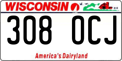 WI license plate 308OCJ