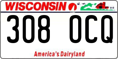 WI license plate 308OCQ