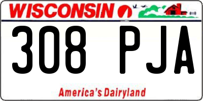 WI license plate 308PJA
