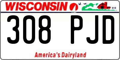 WI license plate 308PJD