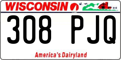 WI license plate 308PJQ