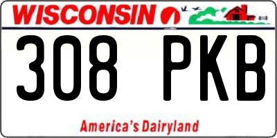 WI license plate 308PKB