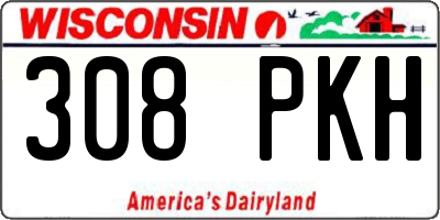 WI license plate 308PKH