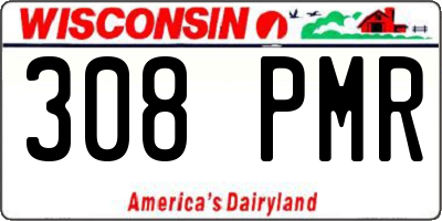WI license plate 308PMR