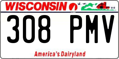 WI license plate 308PMV
