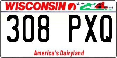WI license plate 308PXQ