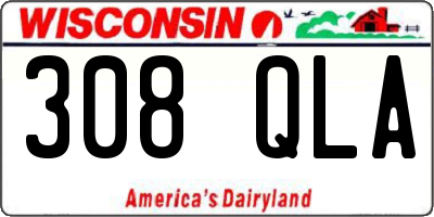 WI license plate 308QLA