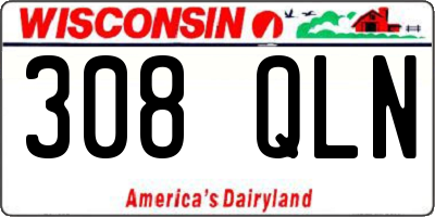 WI license plate 308QLN
