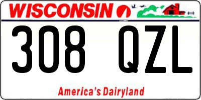 WI license plate 308QZL