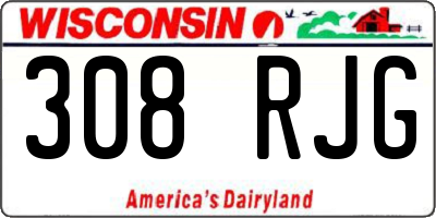 WI license plate 308RJG