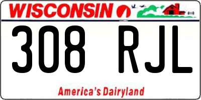 WI license plate 308RJL