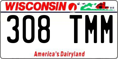 WI license plate 308TMM