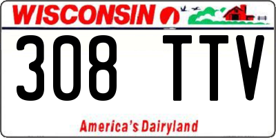 WI license plate 308TTV