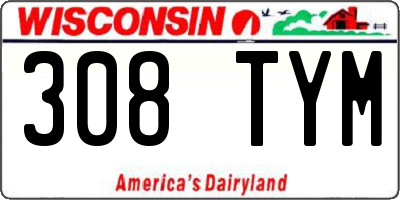 WI license plate 308TYM
