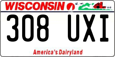 WI license plate 308UXI