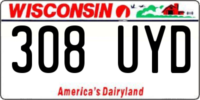 WI license plate 308UYD