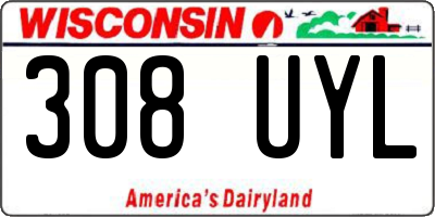 WI license plate 308UYL