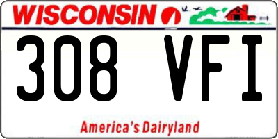 WI license plate 308VFI