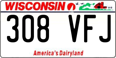 WI license plate 308VFJ