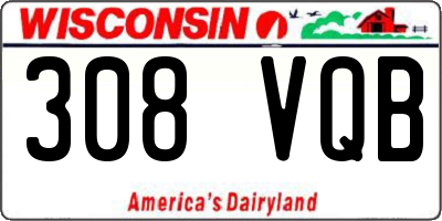 WI license plate 308VQB