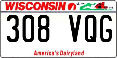 WI license plate 308VQG