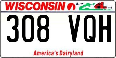 WI license plate 308VQH