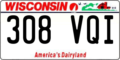 WI license plate 308VQI
