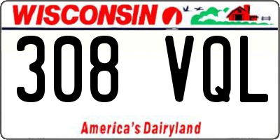 WI license plate 308VQL