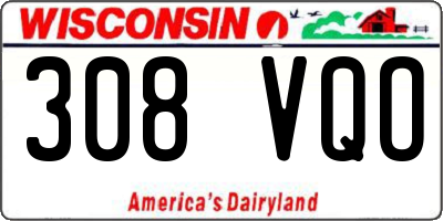 WI license plate 308VQO
