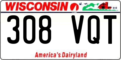 WI license plate 308VQT
