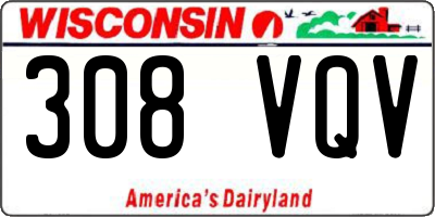 WI license plate 308VQV