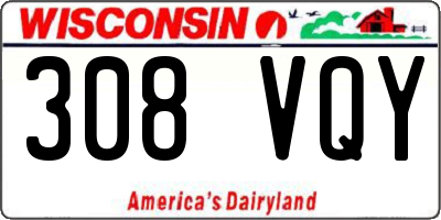 WI license plate 308VQY