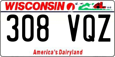 WI license plate 308VQZ