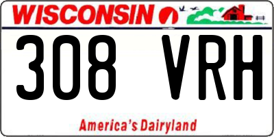 WI license plate 308VRH