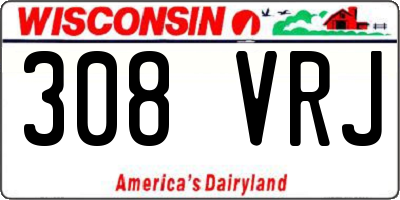 WI license plate 308VRJ