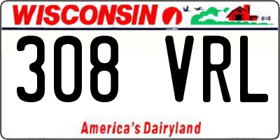 WI license plate 308VRL