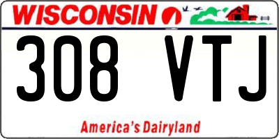 WI license plate 308VTJ