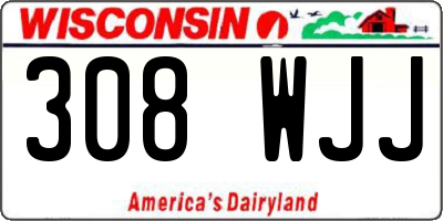 WI license plate 308WJJ