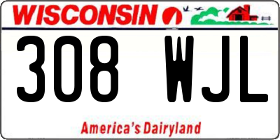 WI license plate 308WJL