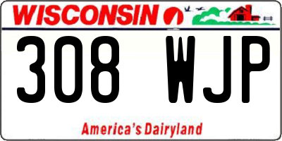 WI license plate 308WJP