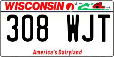WI license plate 308WJT