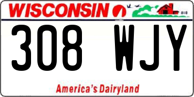 WI license plate 308WJY