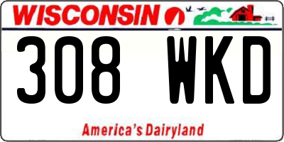WI license plate 308WKD