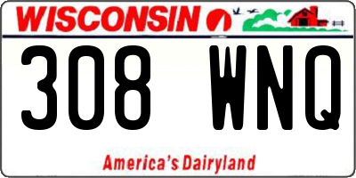WI license plate 308WNQ
